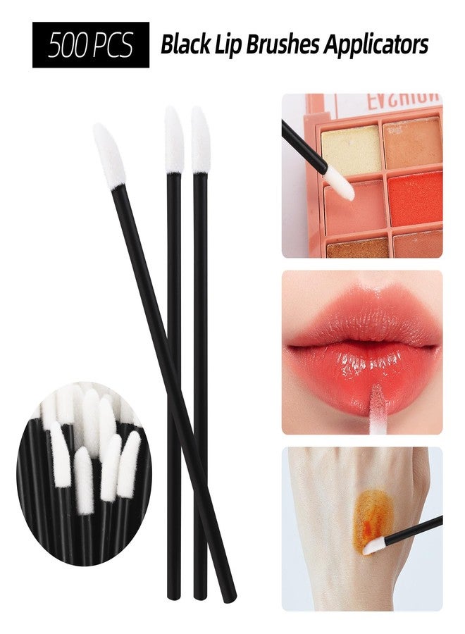 تي بيست ماكس مجموعة أدوات تركيب الرموش مكونة من 1500 قطعة، تشمل 500 فرشاة ماسكارا، 500 فرشاة شفاه، 500 مسحة قطنية صغيرة سوداء، وفرشاة رموش للاستخدام مرة واحدة، وأداة وضع مكياج مع 3 عبوات قابلة لإعادة الاستخدام. - Image 5