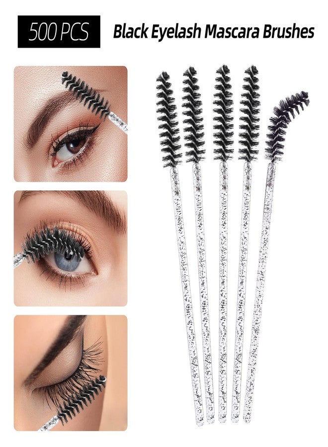 تي بيست ماكس مجموعة أدوات تركيب الرموش مكونة من 1500 قطعة، تشمل 500 فرشاة ماسكارا، 500 فرشاة شفاه، 500 مسحة قطنية صغيرة سوداء، وفرشاة رموش للاستخدام مرة واحدة، وأداة وضع مكياج مع 3 عبوات قابلة لإعادة الاستخدام. - Image 3