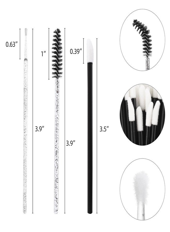 تي بيست ماكس مجموعة أدوات تركيب الرموش مكونة من 1500 قطعة، تشمل 500 فرشاة ماسكارا، 500 فرشاة شفاه، 500 مسحة قطنية صغيرة سوداء، وفرشاة رموش للاستخدام مرة واحدة، وأداة وضع مكياج مع 3 عبوات قابلة لإعادة الاستخدام. - Image 2