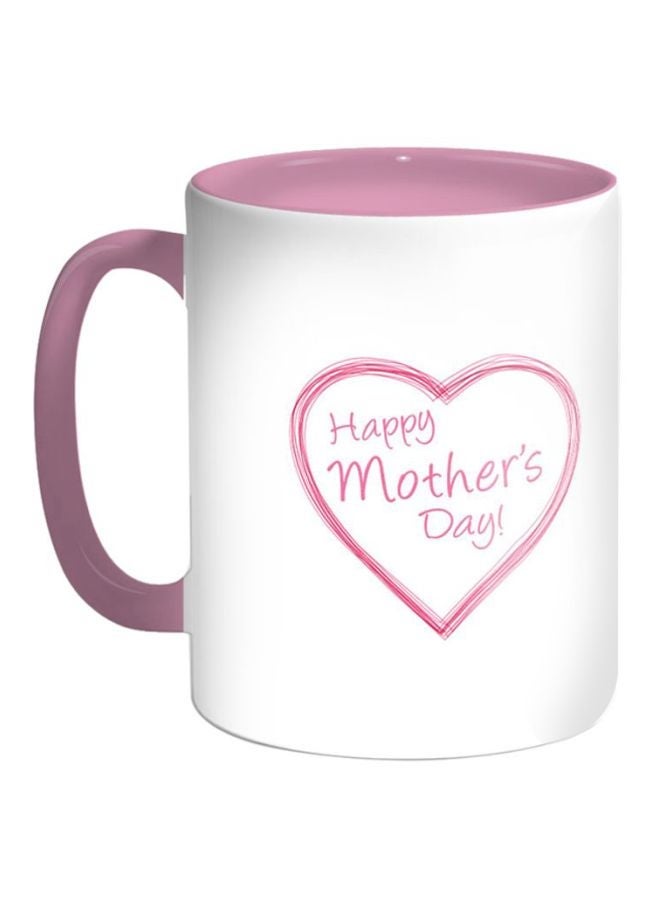 RYN Happy Mother's Day Printed Ceramic Magic Coffee Mug White/Pink 12ounce