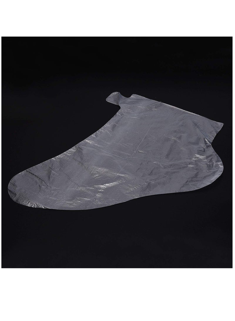 100pcs Paraffin Bath Liners, Foot Clear Plastic Disposable Booties for Pedicure Hot Spa Wax Treatment, Spa Pedicure Accessories Covers for Foot Spa Thera Bath Wax Harmless