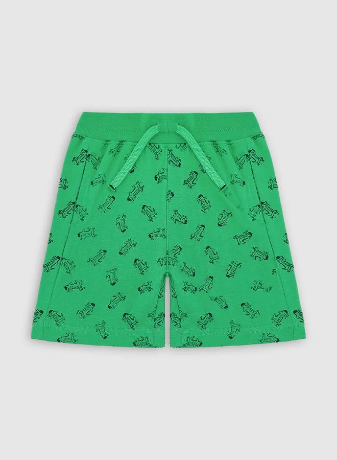 victor and jane All Over Croc Print T-Shirt & Shorts Set by Styli