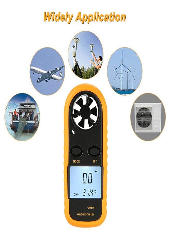 POXEFLIP Digital Anemometer, Wind Speed Meter, Air Flow Velocity Pocket Anemometer Handheld Mini with Backlight for Windsurfing, Sailing, Kite Flying, Surfing Fishing Etc. - Image 2