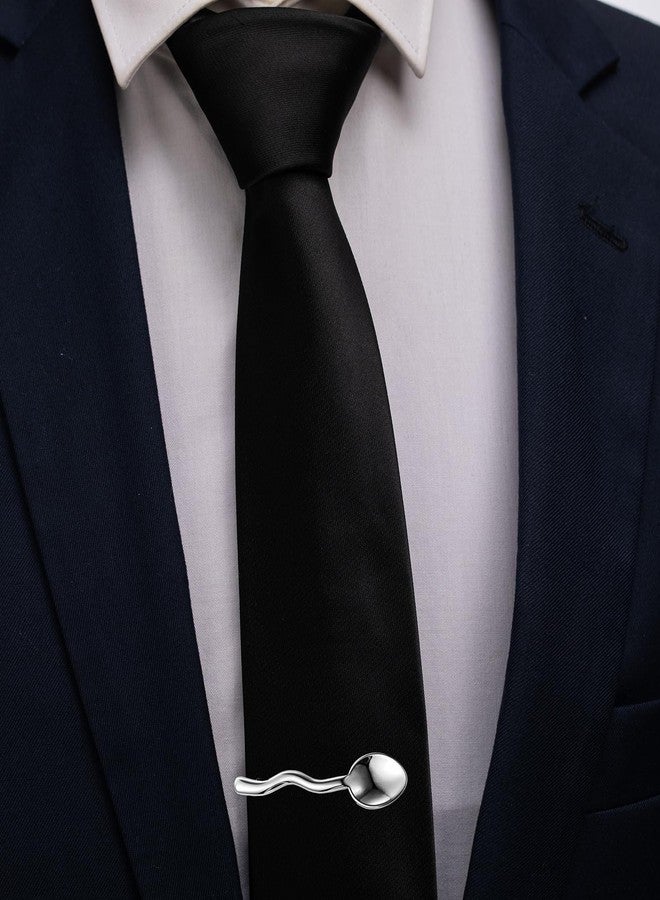 HAWSON 2 Inch Men's Spoon Tie Clip Silver Tie Bar for Wedding, Office, Formal Events Utensil-Inspired Groomsmen Accessories & Gifts - Image 2