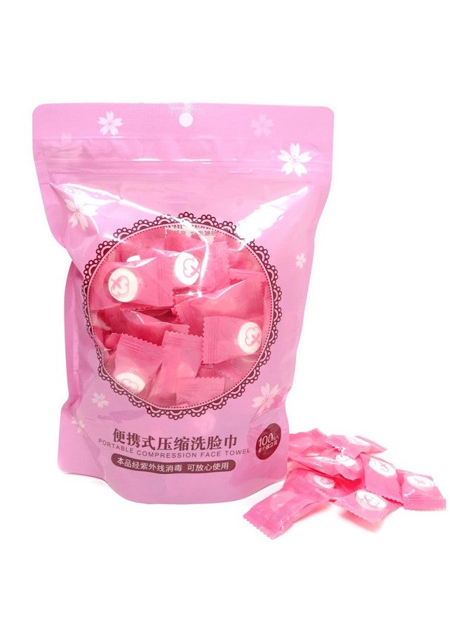 HONBAY 100Pcs Disposable Portable Compression Face Towel Cotton Washcloth For Travel, Home,Camping And Other Outdoor Activities - Image 1