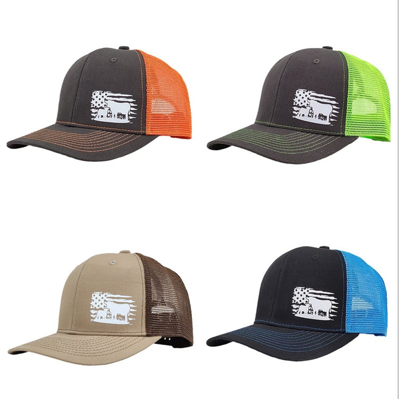2024 cross-border explosions creative design micro-bend flat along the baseball cap micro-bend Richardson truck cap wholesale - Image 2