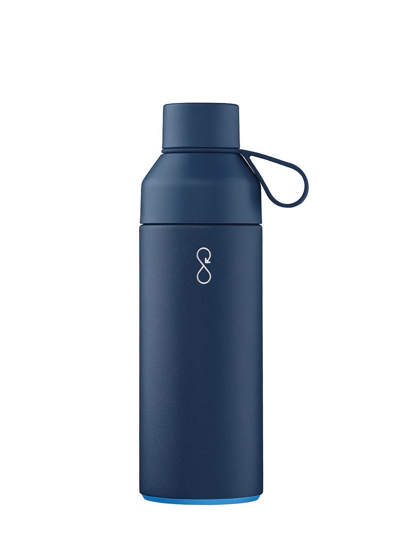 Ocean Bottle Eco-Friendly Stainless Steel Reusable Water Bottle Leakproof BPA Free Dishwasher Safe Double Wall Vacuum Insulated Thermos Flask - Ocean Blue (500Ml) - Image 1