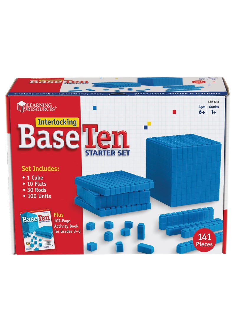Learning Resources Learning Resources LER6356 Interlocking Base Ten Starter Set, Multi-color  - Image 1