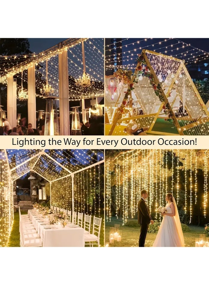 MODI 50M 480 LEDs Warm White, Outdoor String Lights, IP44 Waterproof Fairy Lights for Garden, Patio, Balcony, Wedding, Ramadan, Christmas & Home Decoration – Cu+PC Durable Material - Image 5