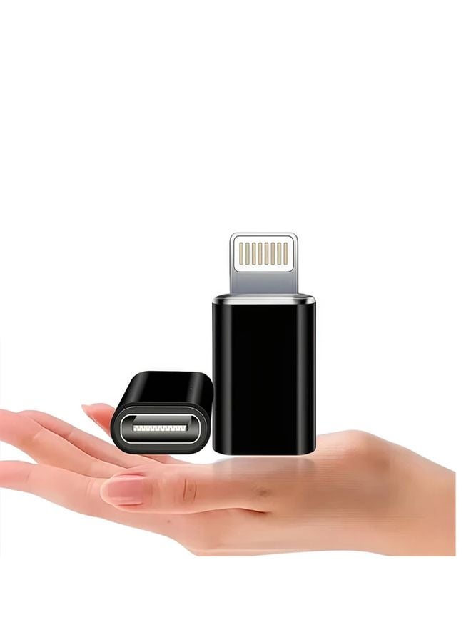 2 Pack USB C Female to Lightning OTG Adapter for iPhone 14 13 12 11 Charging Data Transfer - Image 5