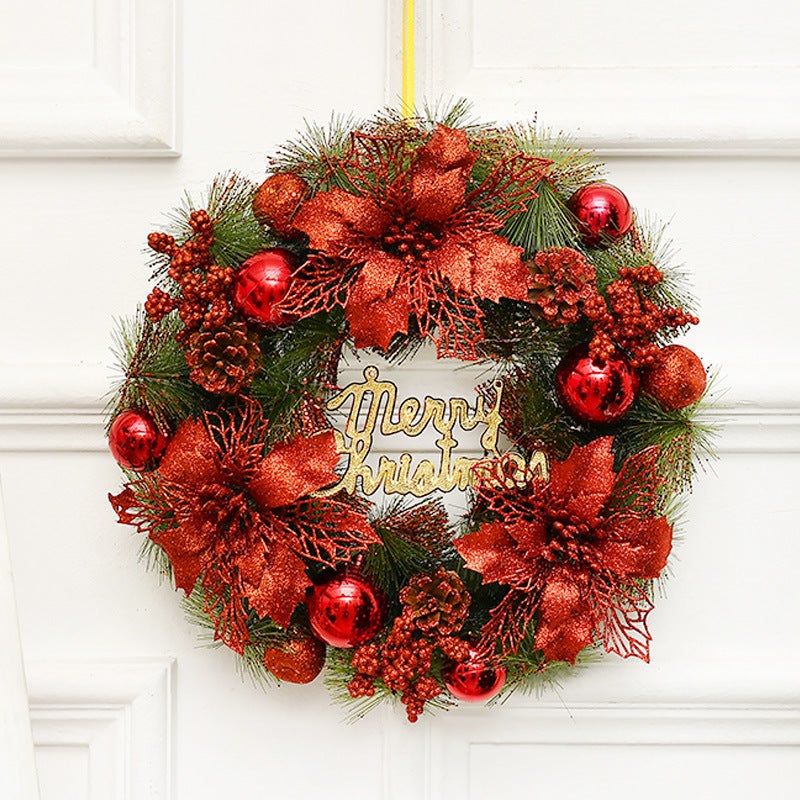 Christmas Decorations Garland Christmas Wreath El Mall Decorations Door Hanging High-End Pine Needle Ornaments Arrangement - Image 5