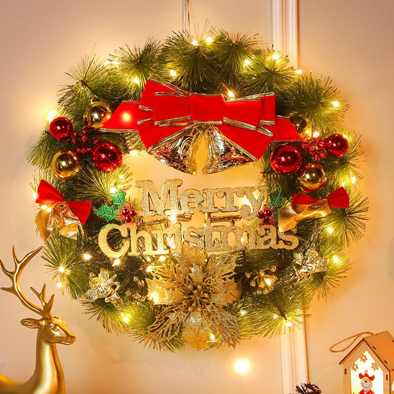 Christmas Decorations Garland Christmas Wreath El Mall Decorations Door Hanging High-End Pine Needle Ornaments Arrangement - Image 4