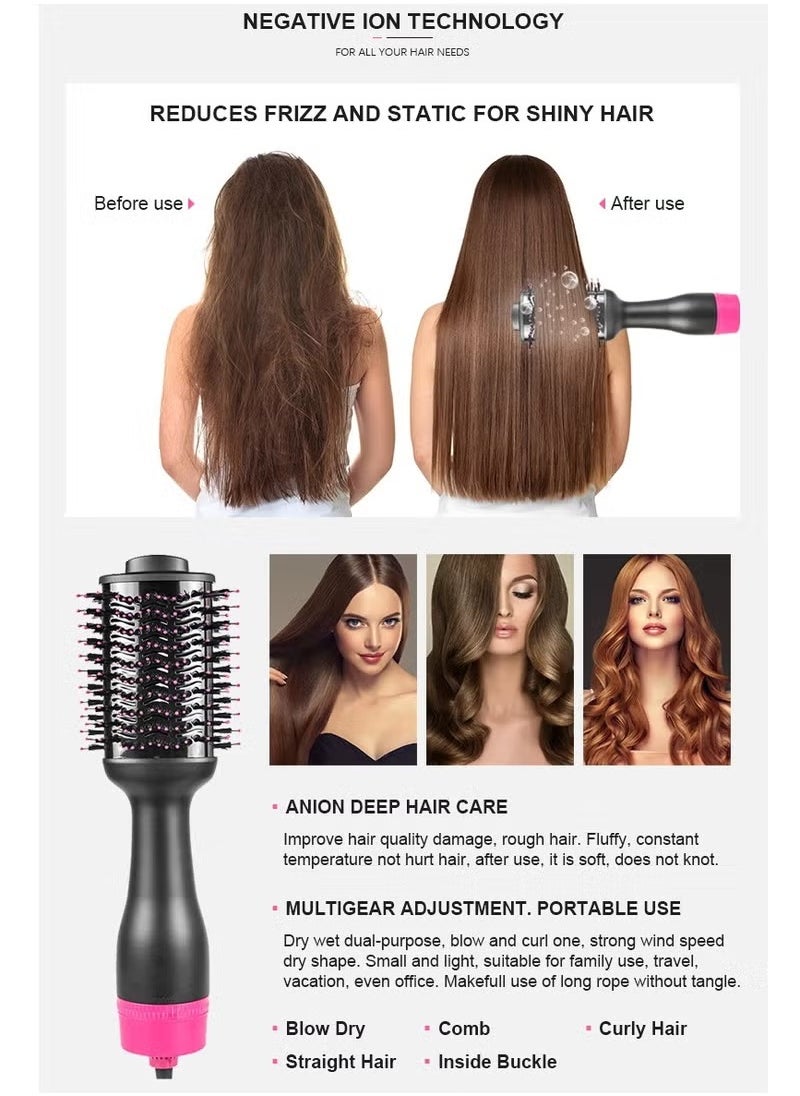 One Step Hair Dryer and Styler Volumizer, Hot Hair Straightener Brush One Step Hair Dryer Brush for Styling and Fast Drying Straightening Curling  - Image 5