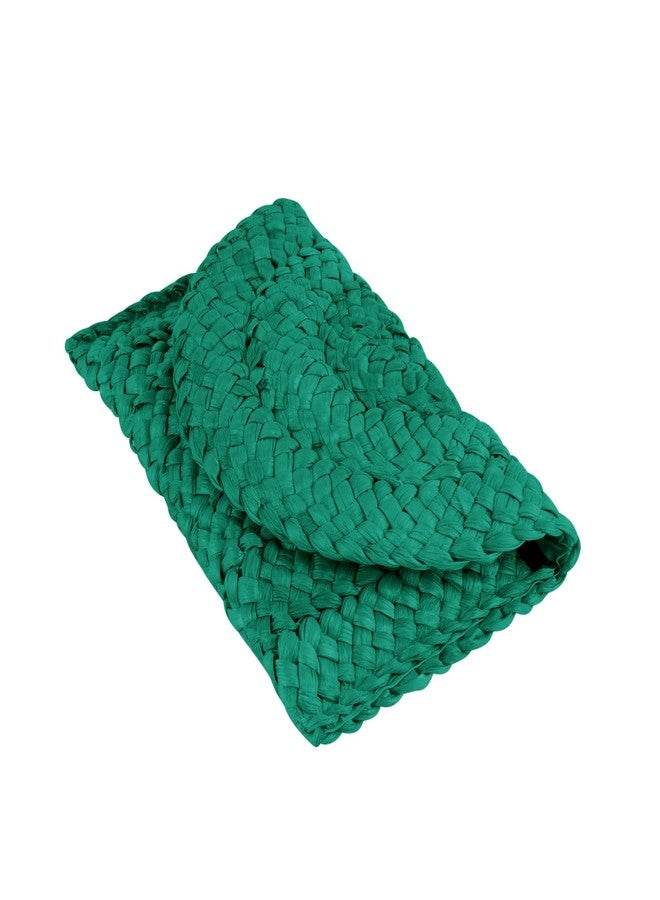 LUI SUI Women Straw Clutch Purse Handbag Straw Shoulder Bag Summer Beach Bag Woven Bag Envelope Purse Wallet - Image 4