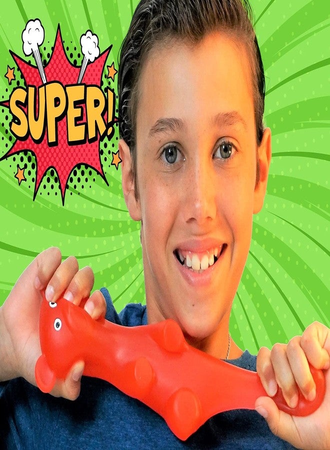 جا-رو لعبة دب جامبو مطاطي من جا-رو (3 عبوات متنوعة) - لعبة دب مطاطية لتخفيف التوتر وتحفيز الحواس. ألعاب إسفنجية، ألعاب فيدجيت للأولاد والبنات، هدايا رائعة للحفلات. بالإضافة إلى ملصق واحد 4341-3s - Image 3