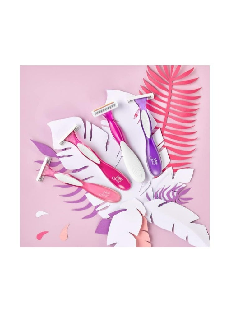 بيك ماكينة حلاقة بيك سوليل سينت ليدي ثلاثية الشفرات للاستخدام مرة واحدة، عبوة من 4 عبوات + 2 عبوة مجانًا - Image 2