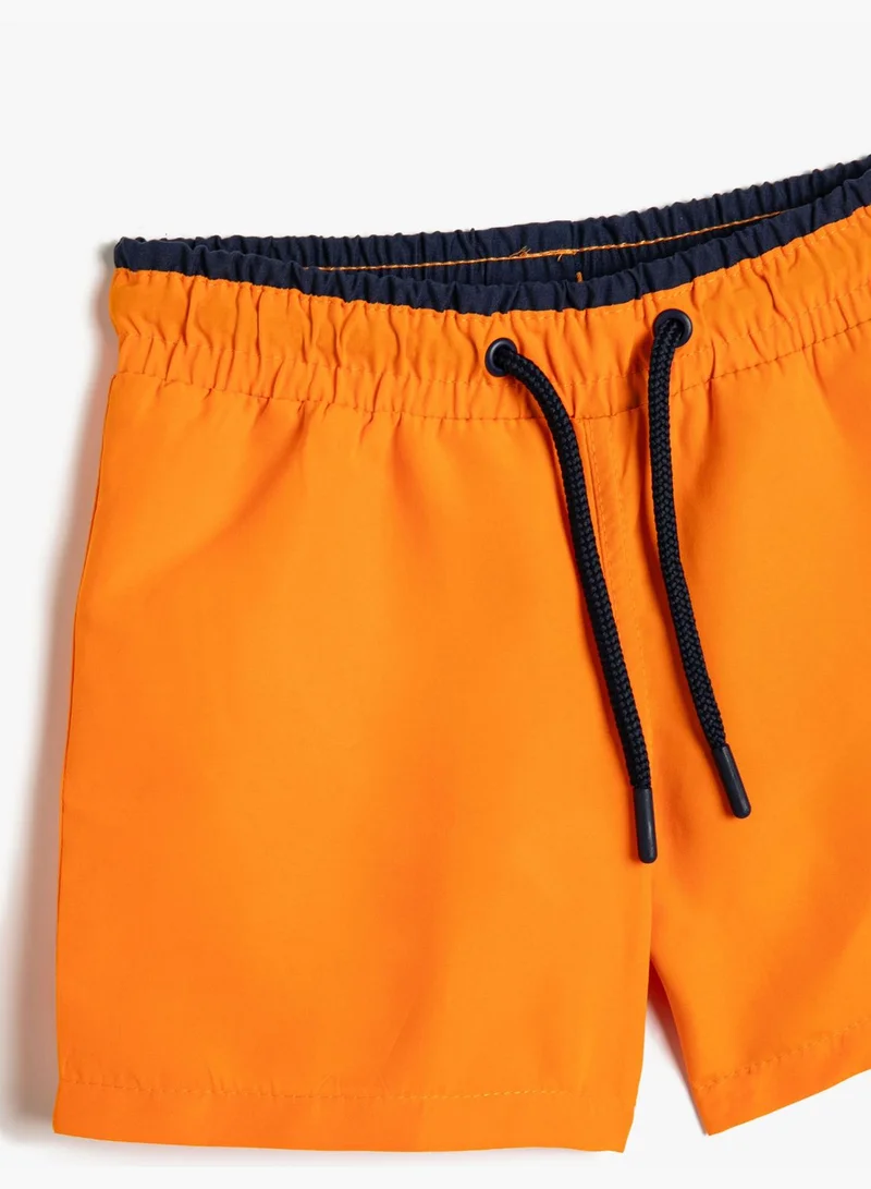 كوتون Swimsuit Drawstring Basic