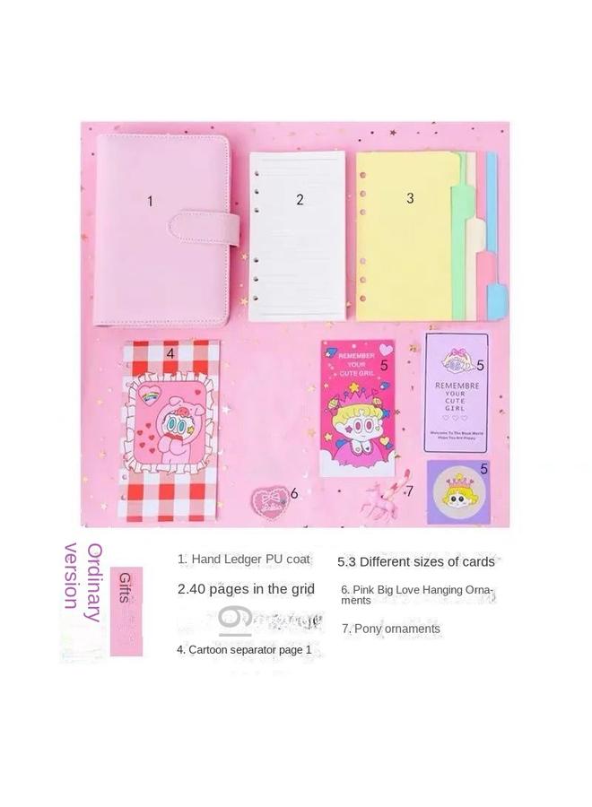 Bluejw Hand Account Book Net Red Account Book Suit Cute Girl Diary Tool Material Full Set Of Simple Wind Loose-leaf - Image 1