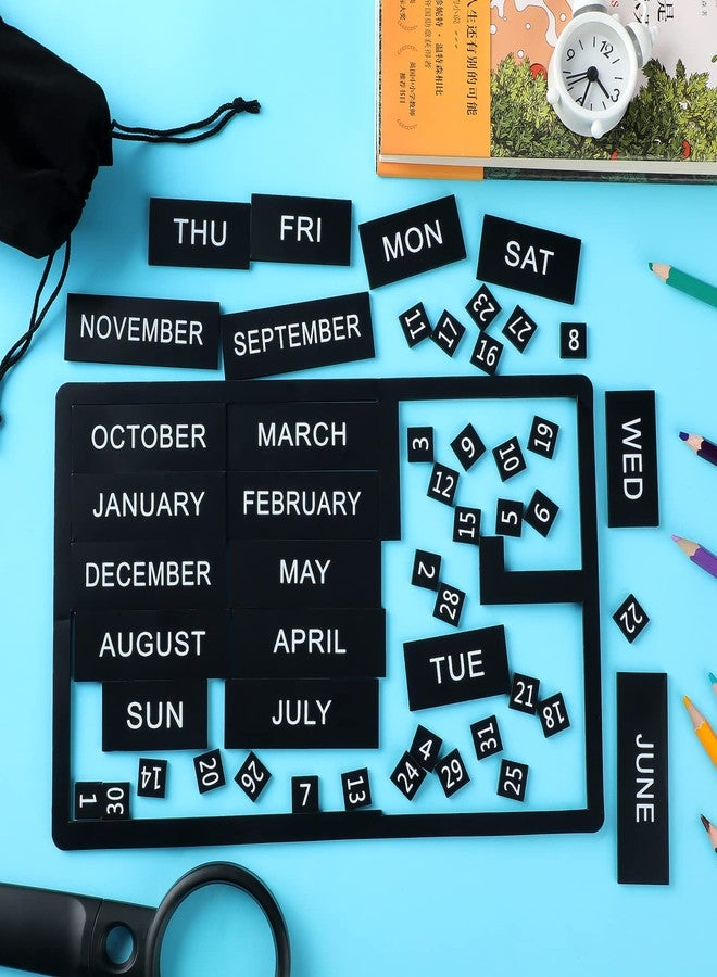 Weewooday 50 Pcs Calendar Magnet Numbers for Whiteboard and Refrigerator, Magnetic Days of The Week and Months Magnetic Calendar Dates Indicators for Office (10.4 x 6.7 Inch) - Image 5