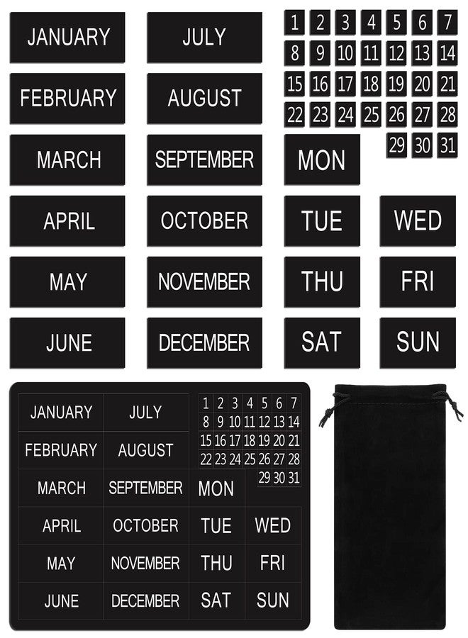Weewooday 50 Pcs Calendar Magnet Numbers for Whiteboard and Refrigerator, Magnetic Days of The Week and Months Magnetic Calendar Dates Indicators for Office (10.4 x 6.7 Inch) - Image 1