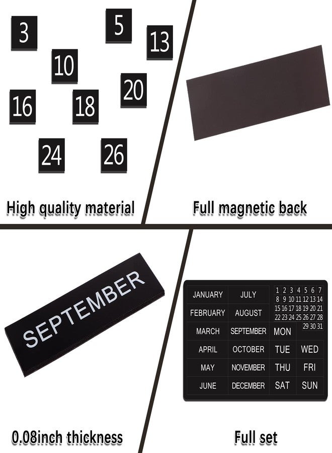 Weewooday 50 Pcs Calendar Magnet Numbers for Whiteboard and Refrigerator, Magnetic Days of The Week and Months Magnetic Calendar Dates Indicators for Office (10.4 x 6.7 Inch) - Image 3
