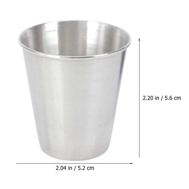 Stainless Steel Camping Cups 70ml 10 Pack Portable Reusable Drinkware For Outdoor Travel - Image 3