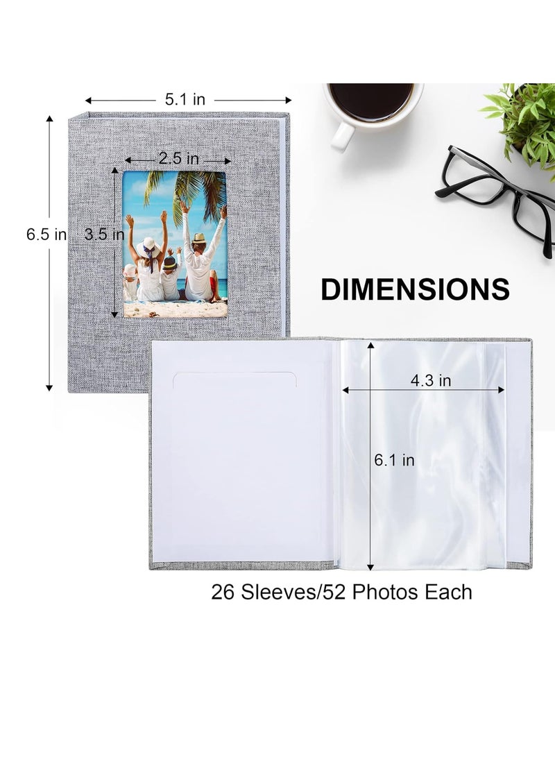 Oasisgalore 2-Pack 4x6 Photo Album，26-Pocket Premium Linen Cover Mini Photo Book for Photos, Postcards  - Image 5