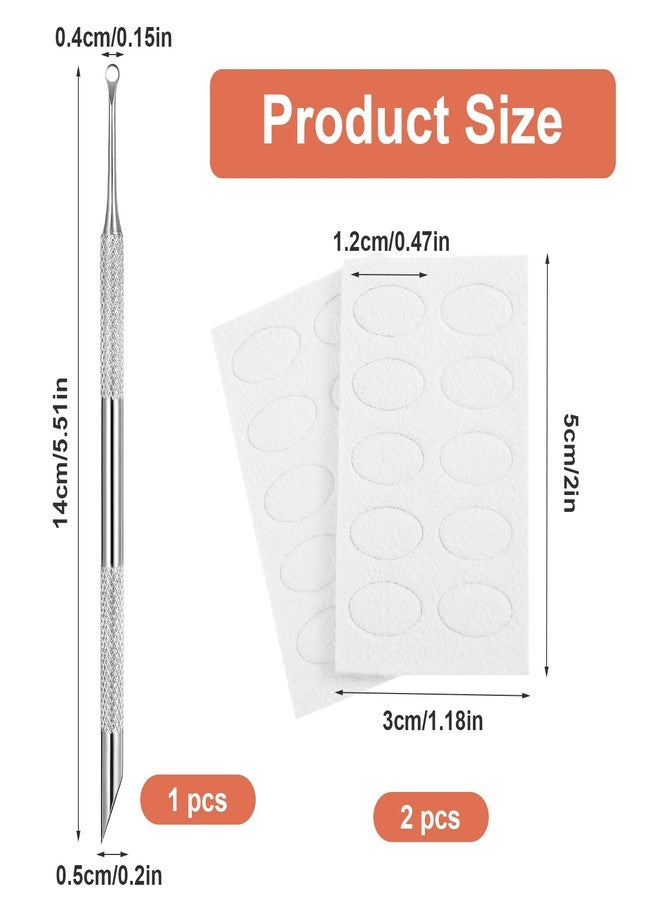 AOZUO Cuticle Pusher and Cutter Remover, Professional Dual-Ended Stainless Steel Nail Cleaner with 20 Pcs Grit Sandpaper Sheets Nail Care Polish Tool for Manicure Pedicure Nail Art - Image 4