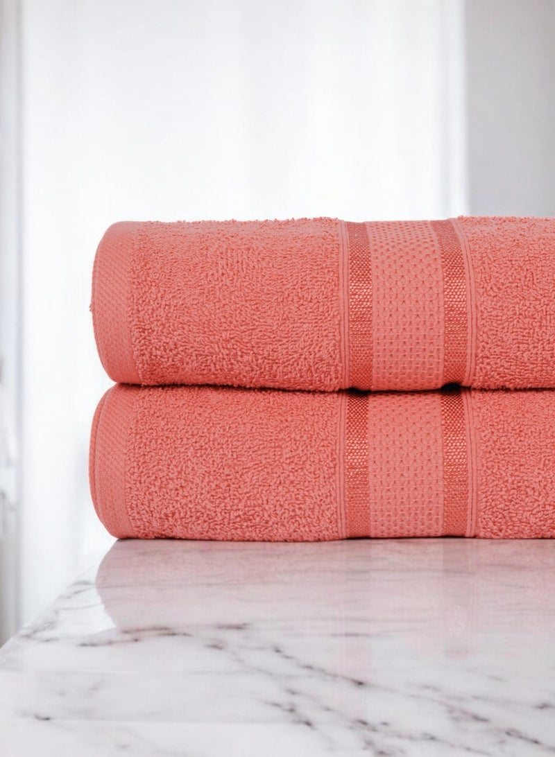 Baltic Linen 100% Cotton Bath Towels Ultra Soft 70 x 140 Cm, 430GSM Terry  Pack of 2 - Image 2