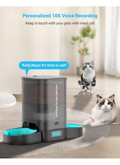 HoneyGuaridan Automatic Cat Feeder for Two Cats,3.5L Cat Food Dispenser with Slow Feeder Bowl,Timed Cat Feeder Programmable 1-6 Meals Control, Dual Power Supply,Desiccant Bag,10s Meal Call - pzsku/Z4E37E40AE63B3624C2D7Z/45/_/1737031719/5eb11830-257f-41a5-bc4a-a67781a593aa