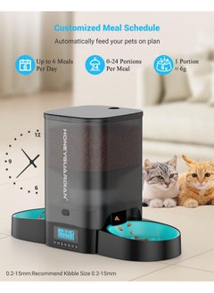 HoneyGuaridan Automatic Cat Feeder for Two Cats,3.5L Cat Food Dispenser with Slow Feeder Bowl,Timed Cat Feeder Programmable 1-6 Meals Control, Dual Power Supply,Desiccant Bag,10s Meal Call - pzsku/Z4E37E40AE63B3624C2D7Z/45/_/1737031748/26ccc58a-5c96-403a-9d13-03d3b1b0ba94