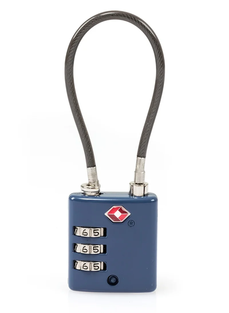 Samsonite 3 Dial TSA Cable Lock, Dark Blue|Sleek and modern look, matching well with any travel gear