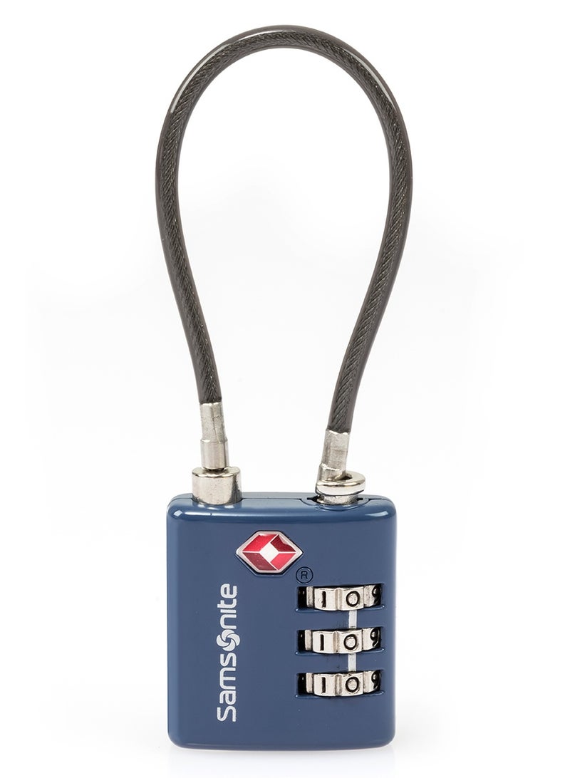 Samsonite 3 Dial TSA Cable Lock, Dark Blue|Sleek and modern look, matching well with any travel gear - Image 2