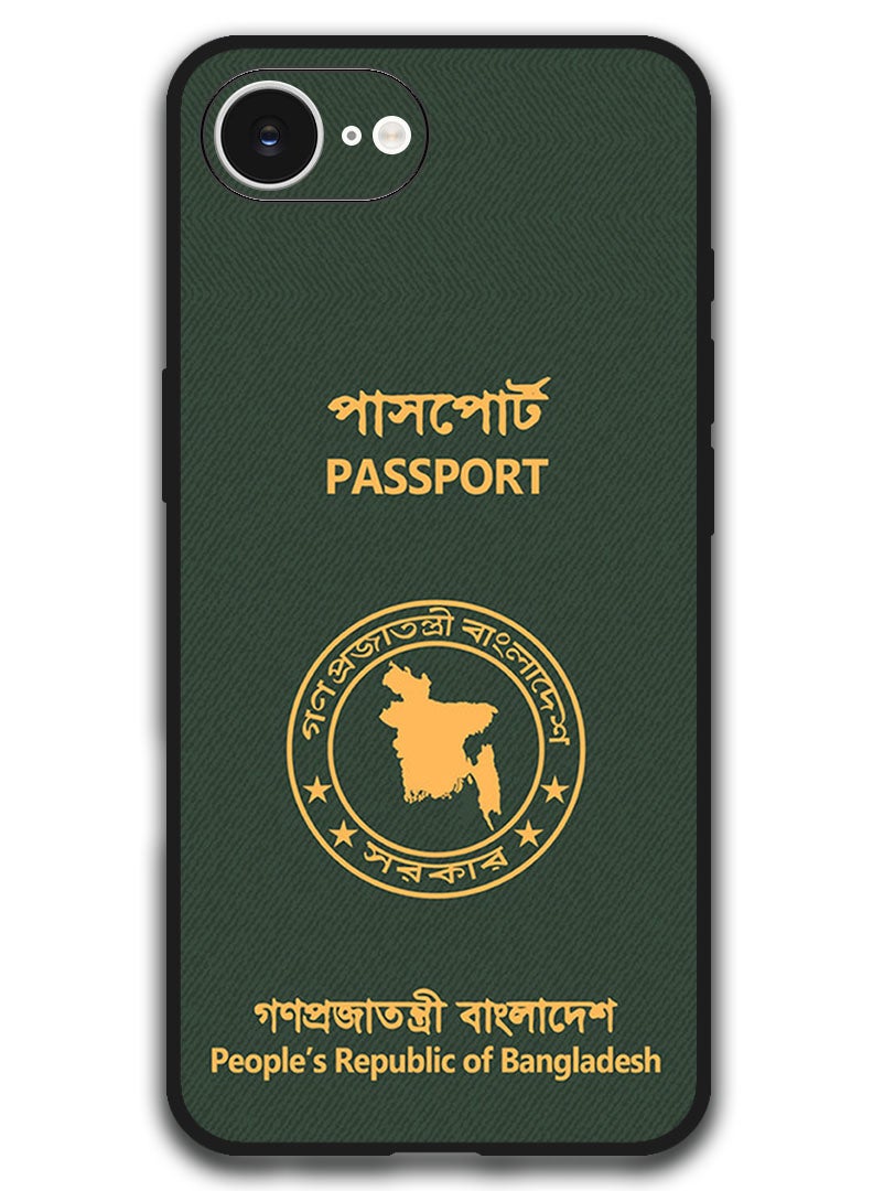 Theodor Case Compatible with Apple iPhone 17e / 16e 6.1 Inch Protection Shockproof Bumper Cover - Bangladesh Passport - Image 1