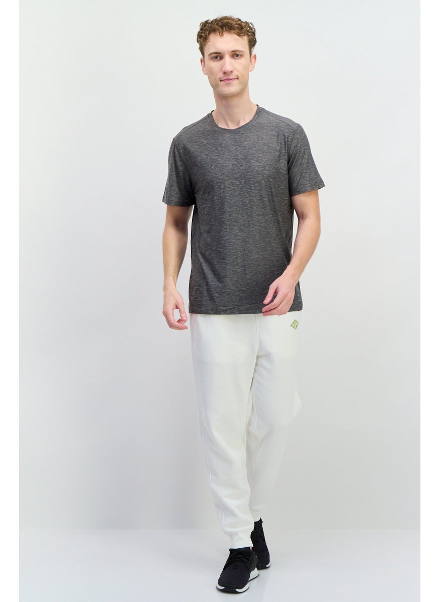 ESPRIT Men Regular Fit Brand Logo Sweatpants, White  - Image 2