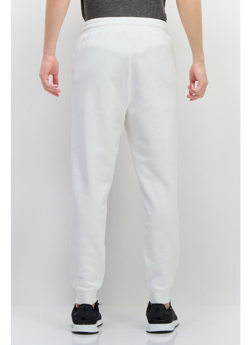 ESPRIT Men Regular Fit Brand Logo Sweatpants, White  - Image 3
