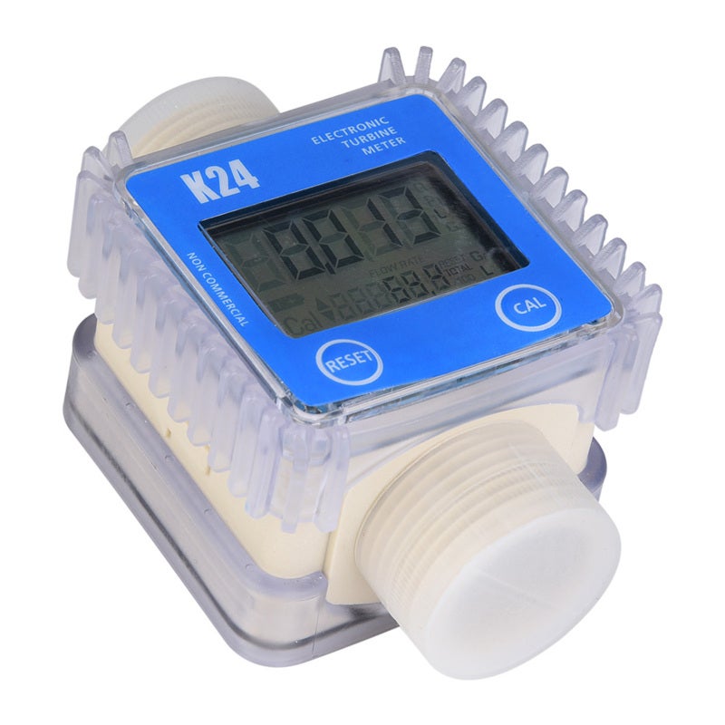Turbine Digital Diesel Oil Fuel Flow Meter Gauge 1"BSPP For Chemicals Liquid Water - Image 4