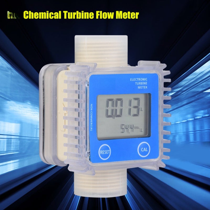 Turbine Digital Diesel Oil Fuel Flow Meter Gauge 1"BSPP For Chemicals Liquid Water - Image 5