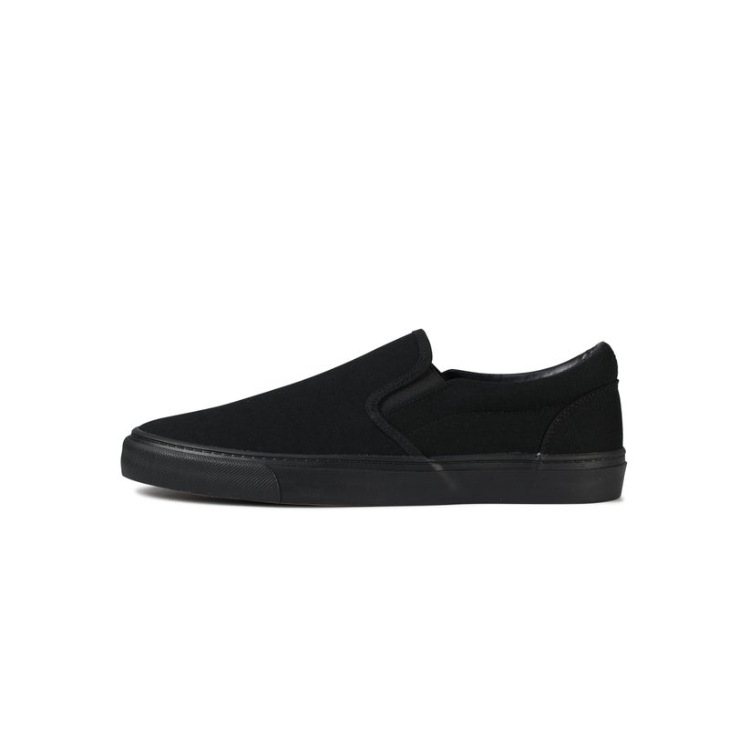 hello basics Men's Sneakers Low Top Canvas Slip On Shoes for Men, Soft Insole Mens Slip on Sneakers (Black, 13) - Image 4