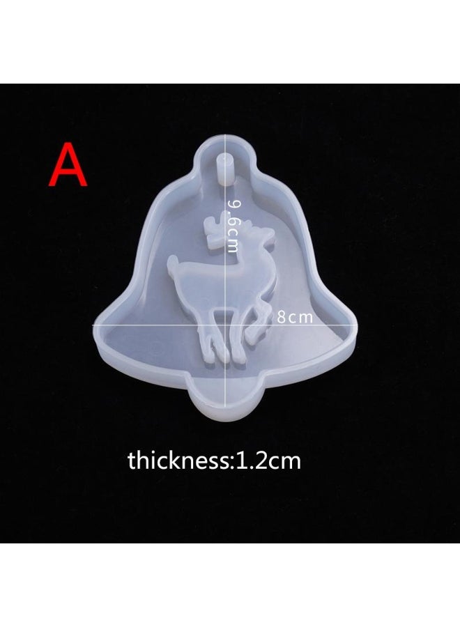 Christmas Tree DIY Resin Crystal Epoxy Mould Snowflake Elk Pendant Bag Decoration Resin Aroma Gypsum Plaster Silicone Mould 