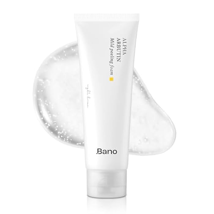 BANO Alpha Arbutin Mild Peeling Foam – PHA LHA Salicylic Acid Exfoliating Cleanser | Glow & Uneven Tone | Korean Skincare for Sensitive Skin | Fragrance-Free | 4.05 fl oz - Image 1