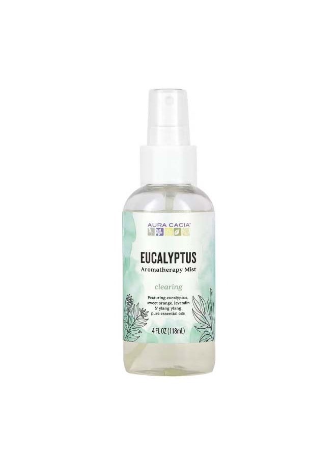 Aura Cacia Aromatherapy Mist Clearing Eucalyptus 4 fl oz 118 ml  - Image 1