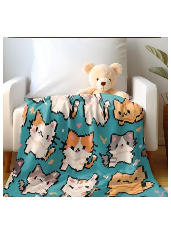 general Children's or student cartoon flannel thin blanket (warm and comfortable, suitable for sleep, games) 100cm*150cm - Image 1
