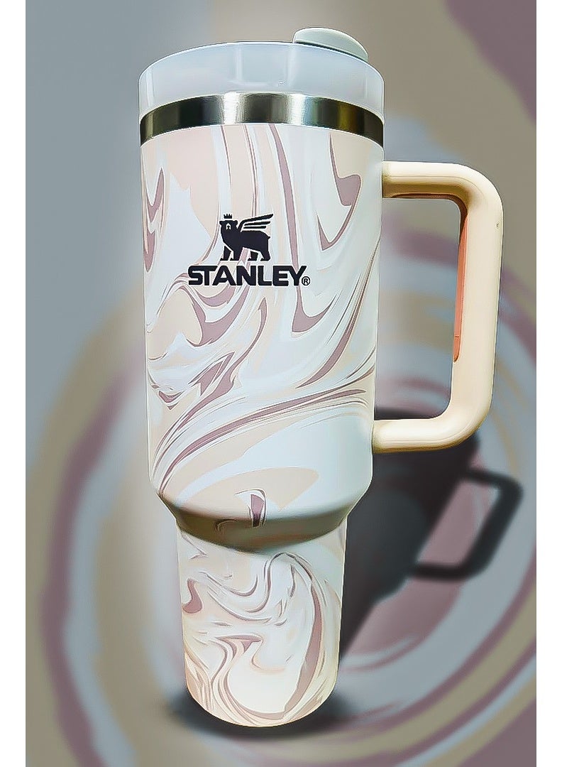 Stanley 40oz Tumbler Stainless Steel Travel Mug with Straw BPA Free Eco Friendly and Dishwasher Safe Designed with Leakproof FlowState Lid and Double Wall Insulation to Keep Drinks Hot for 16 Hours and Cold for 24 Hours Slim Base Fits in Most Car Cup Holders with Durable Ergonomic Handle for Easy Use on the Go at Work or Outdoors - Image 2