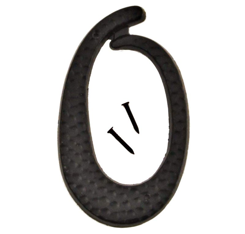 Hy-Ko Products DC-5/0 Die Cast Aluminum House Number 0 (ZERO) 4.5" High, Black, 1 Piece - Image 5