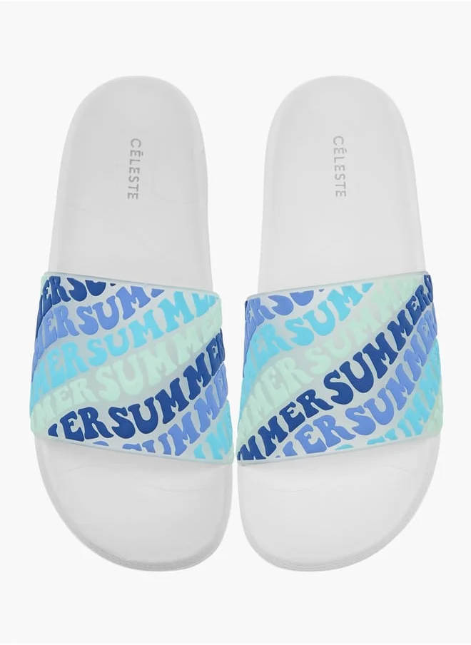 سيليست Women's Printed Slip-On Slides