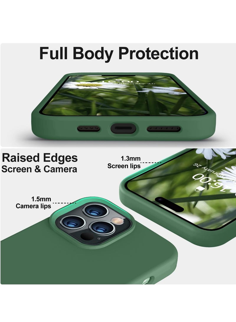 iPhone 15 Pro Case Cover Liquid Silicone Silky-Soft Touch Full-Body Protective Case with Microfiber Lining Cover For iPhone 15 Pro 6.1-inch - Image 5