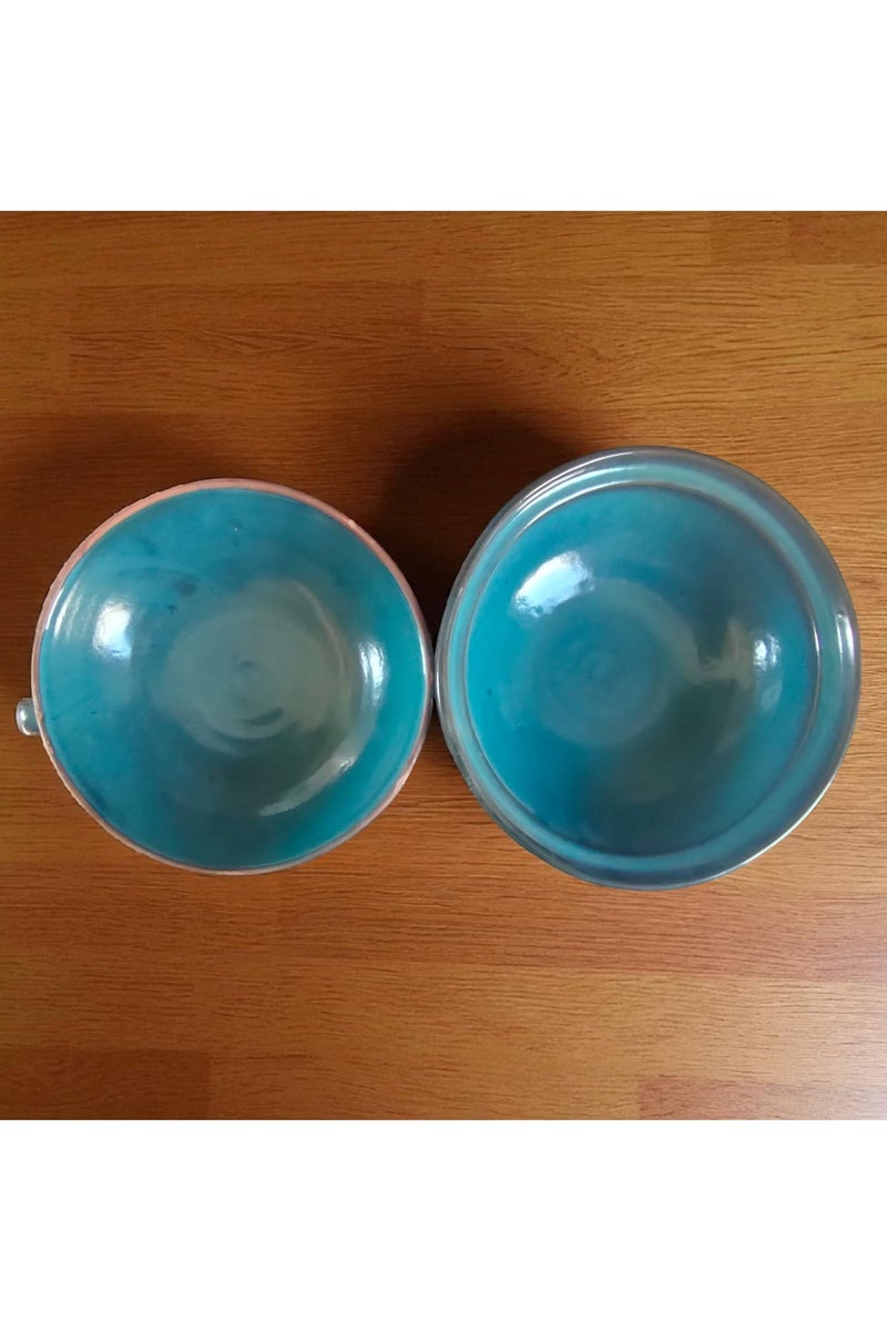 color zone pottery 2-in-1 pot with lid, ceramic and earthenware casserole - oven and microwave safe. Can withstand direct and indirect heat, flame or oven. - Image 5