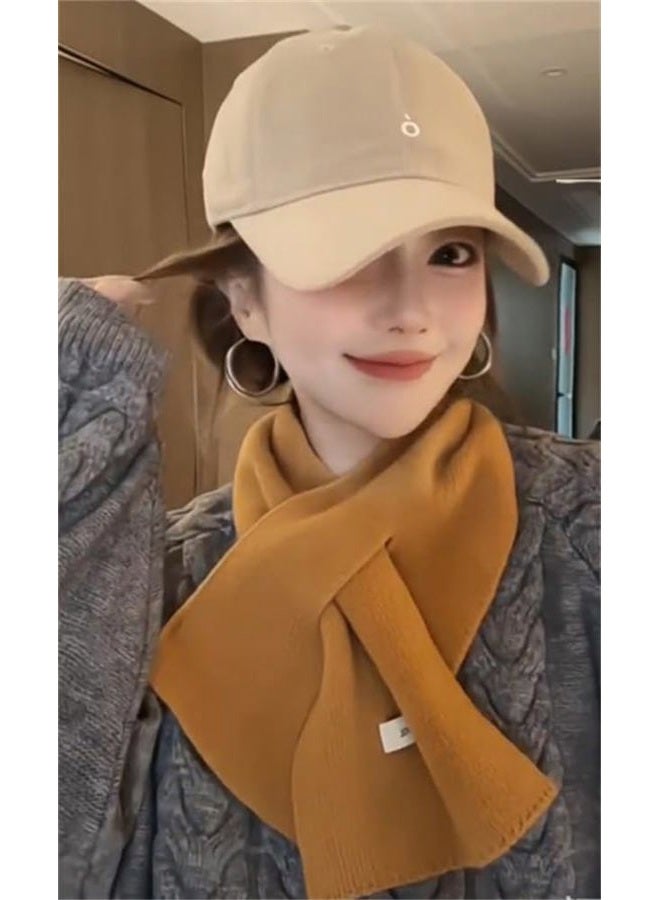 Caistre Women's Solid Color Knit Scarfs 2025 Lightweight Short Cashmere Feel Scarf Soft Winter Neck Wraps Accessory, Lightgray, One size - Image 2