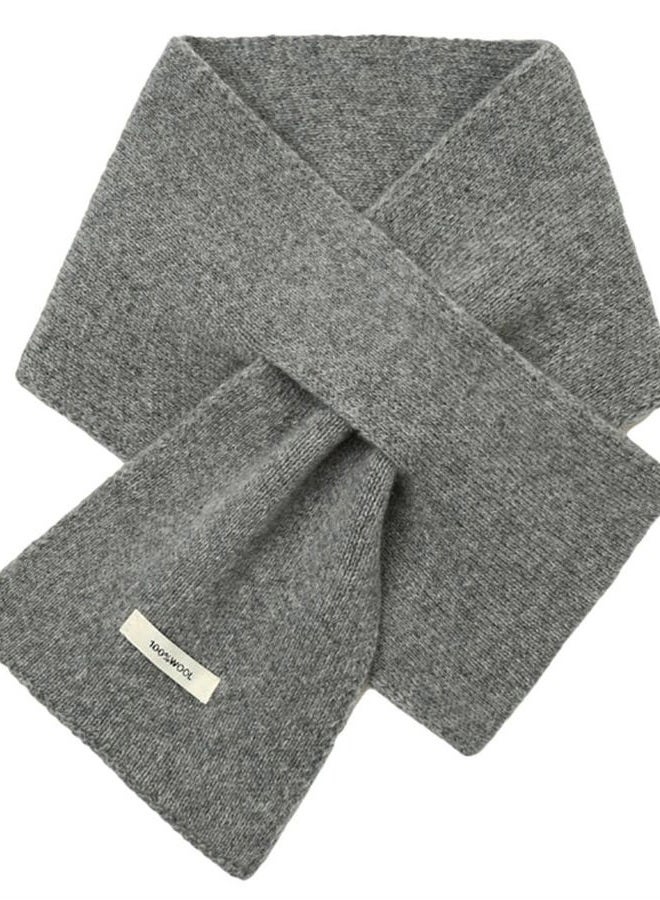 Caistre Women's Solid Color Knit Scarfs 2025 Lightweight Short Cashmere Feel Scarf Soft Winter Neck Wraps Accessory, Lightgray, One size - Image 1